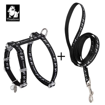Conjunto de arnés y correa para gatos TrueLove - Se ajusta de forma segura/cómoda a la mayoría de los gatos de todos los tamaños TLH3912