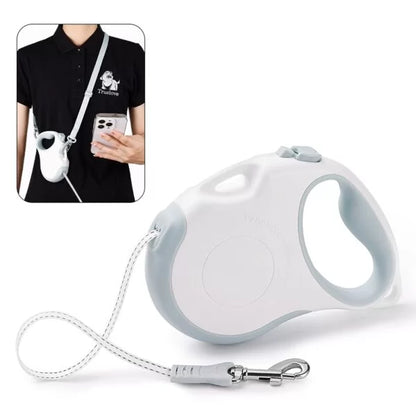 Correa retráctil TrueLove TLL5001 para perros - Adecuada para perros medianos y pequeños - Blanco/Verde brote