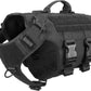 Tactical Dog Harness 6 Buckle No Pull MOLLE Vest Adjustable 3/4 Coverage