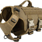 Tactical Dog Harness 6 Buckle No Pull MOLLE Vest Adjustable 3/4 Coverage