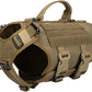 Tactical Dog Harness 6 Buckle No Pull MOLLE Vest Adjustable 3/4 Coverage