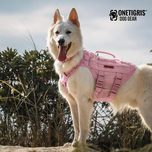 Tactical No-Pull Dog Harness – Mesh Military Vest with Handles for S -XL Dogs