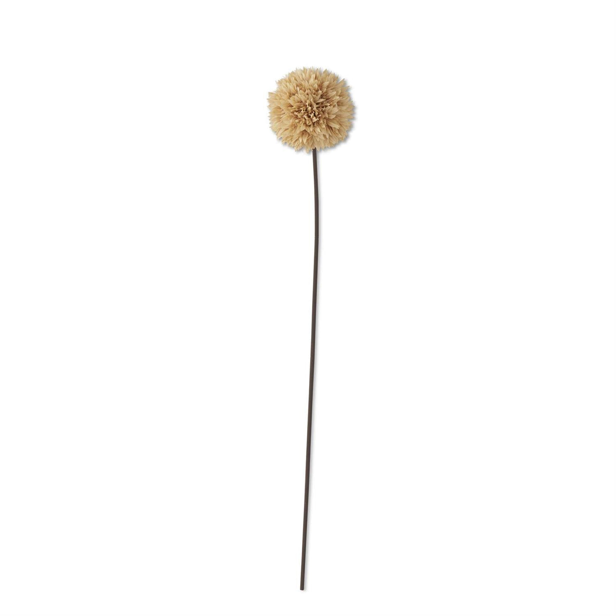 Tallo floral artificial Allium color canela de 26"