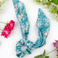 Teal Satin Scarf Scrunchie