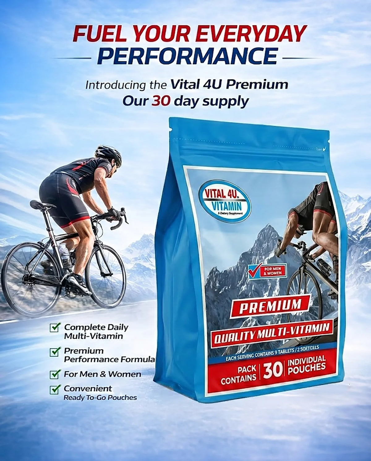 Vital 4U Premium Multivitamínico de 30 días