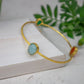 Three Gems Gold Bangle