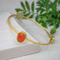 Three Gems Gold Bangle
