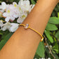 Three Gems Gold Bangle