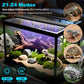 UVB Reptile Light 28.5” 18W LED UVA UVB Lamp with Auto Modes, Heat Dissipation & Timer for Terrariums