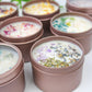 Unlabeled 4 oz Botanical Soy Wax Candles - Party Favors