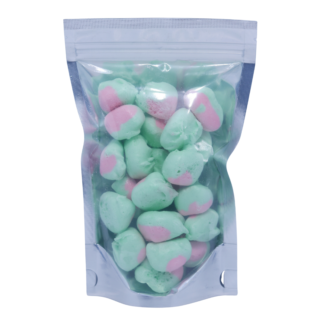 Taffy de sandía y caramelo de agua liofilizado