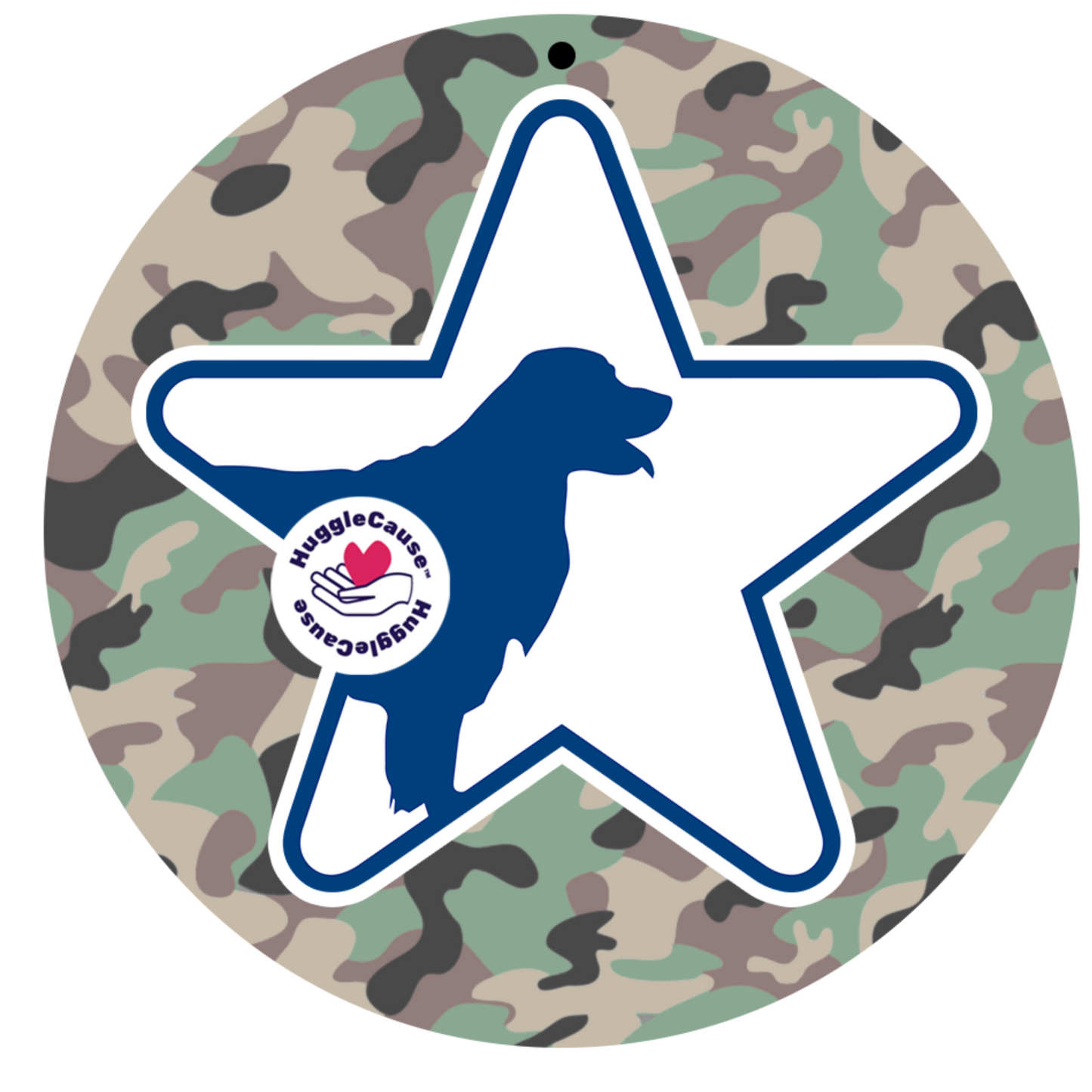 HuggleCause™, Warrior Canine Connection, Camouflage HuggleFleece® Plush Ball Dog Toy