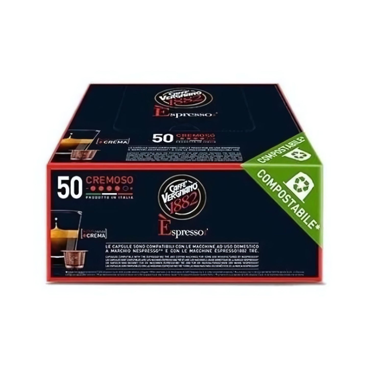Caffe Vergnano Cremoso Coffee Nespresso Capsules 50ct