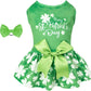 Velvet Dog Birthday and Holiday Dress  For Small Dogs Puppy Holiday Skirt XXS–L