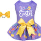 Velvet Dog Birthday and Holiday Dress  For Small Dogs Puppy Holiday Skirt XXS–L