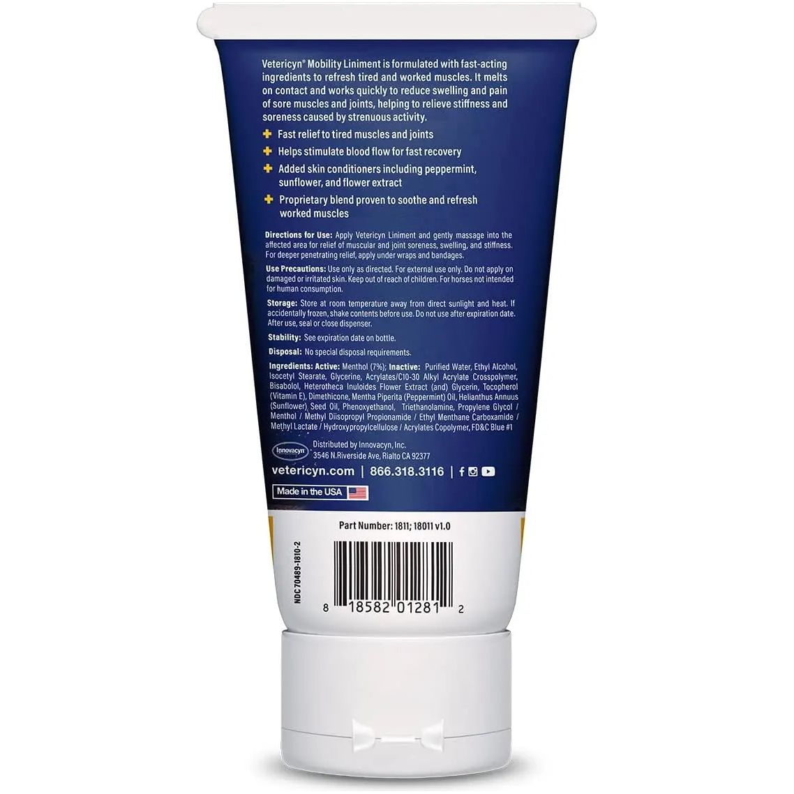 Vetericyn Equine Liniment 4 oz. Horse Muscle Joint Care Support