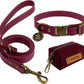 Waterproof Dog Collar & 4FT Leash Set Adjustable XS–XL with Poop Bag