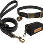Waterproof Dog Collar & 4FT Leash Set Adjustable XS–XL with Poop Bag