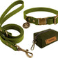 Waterproof Dog Collar & 4FT Leash Set Adjustable XS–XL with Poop Bag