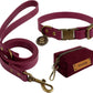 Waterproof Dog Collar & 4FT Leash Set Adjustable XS–XL with Poop Bag