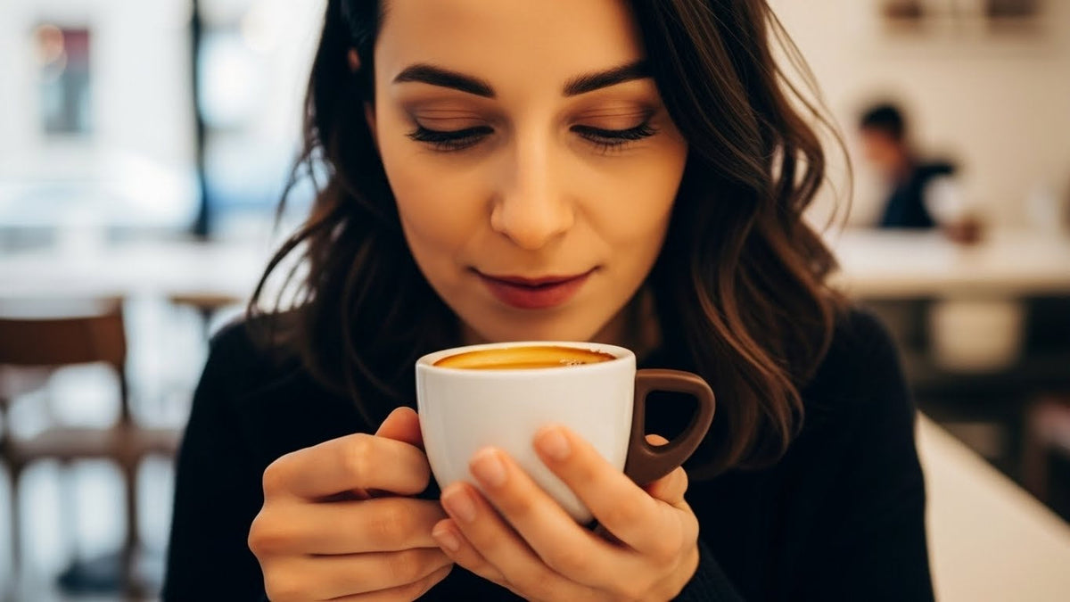 Handcrafted Ceramic Espresso Cup with Wooden Handle