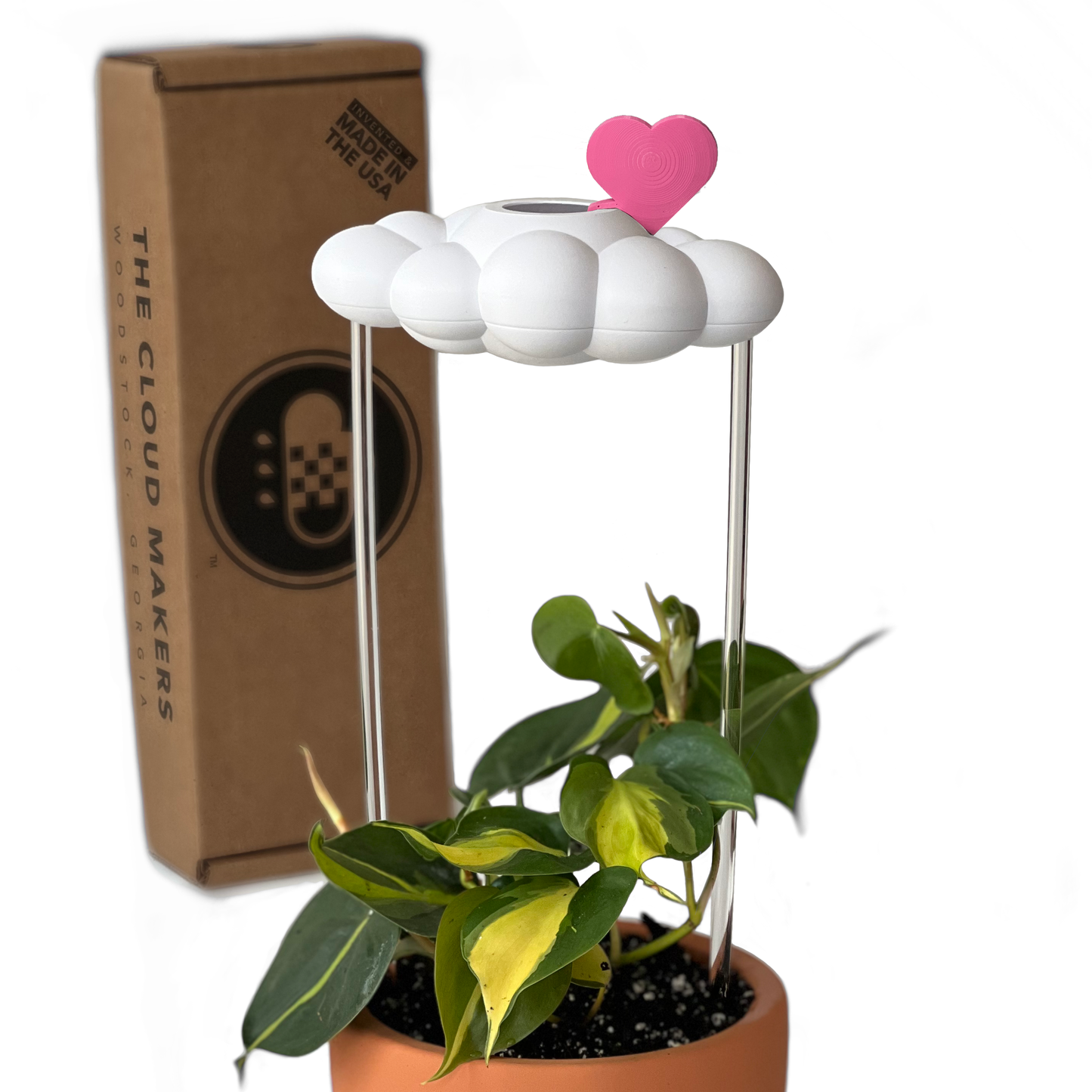Original Dripping Rain Cloud with Pink Heart Charm