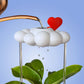 Original Dripping Rain Cloud with Red Heart Charm