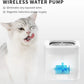 Wireless Cat Water Fountain 65oz 1.85L Ultra Quiet 25dB Detachable Pump Filters