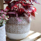 Boho Straw-Look Flower Planter