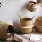 Foldable Seagrass Belly Basket with Handles