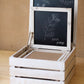 Rustic Wooden Storage Crate with Chalkboard Lid