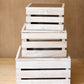 Rustic Wooden Storage Crate with Chalkboard Lid
