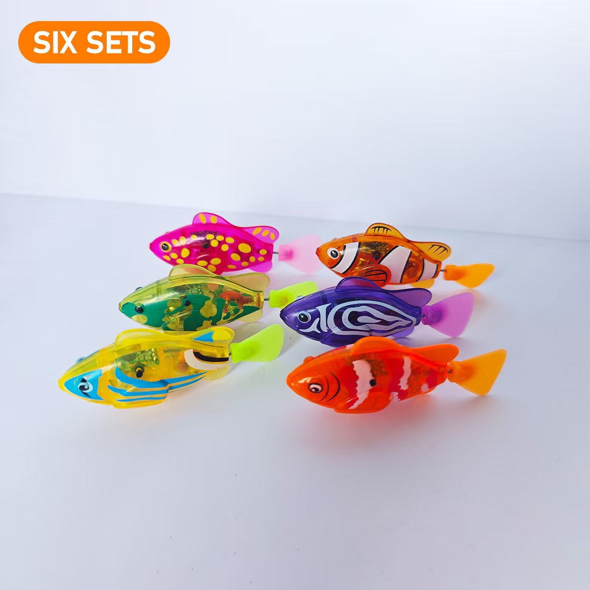 Pet Fish Simulation Light-Activated Clownfish Bathing And Splashing Toy