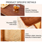 Chinese Style Imitation Rattan Tea Table Walnut Color