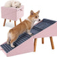 Dog Stairs for Couch 2 in 1 Foldable Pet Steps Ottoman Non Slip