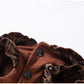 Cozy Brown Plaid Pet Sweater Dress - Fleece-Lined Dog Skirt And Cat Winter Clothes With Ruffle Trim