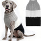 Color Block Cable Knit Dog Sweater – Turtleneck Pullover XS–XL