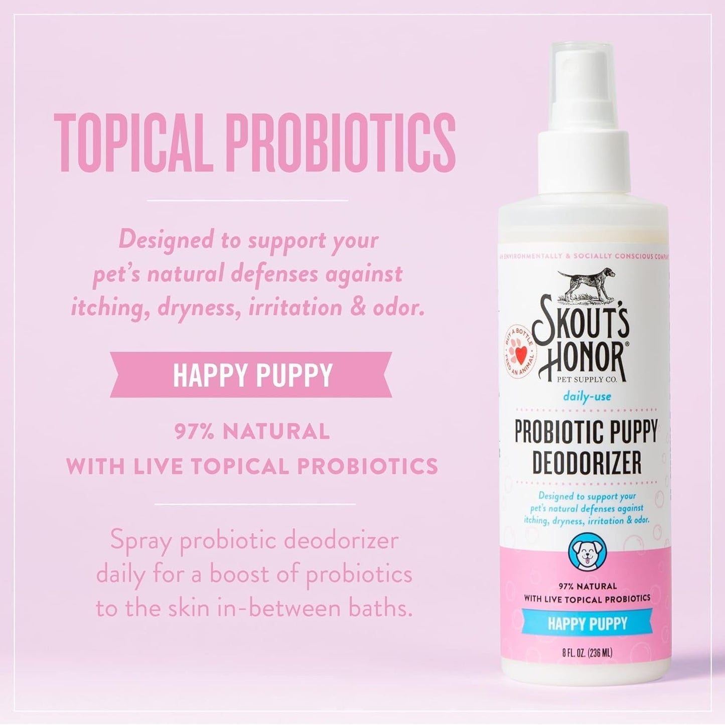 Happy Puppy Probiotic Grooming Bundle – Shampoo, Conditioner & Deodorizer