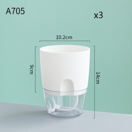 Automatic Water-Absorbing Flower Pot Plastic Resin Transparent Flower Pot
