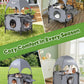 Elevated 2-Tier Outdoor Cat House with Canopy, Mesh Sides & Reversible Pad