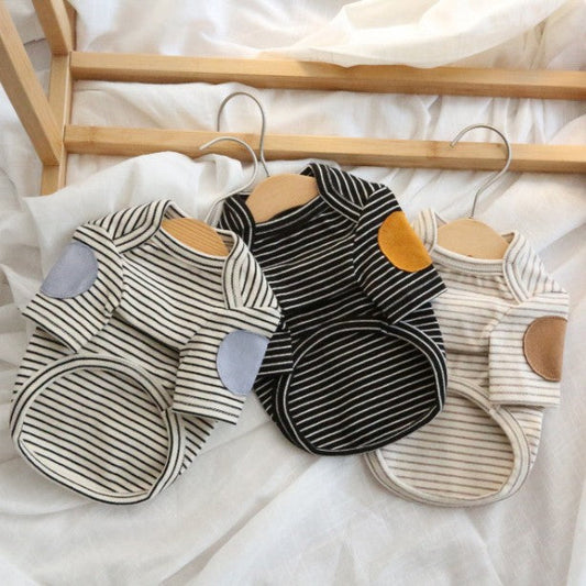 Striped Base-Layer Hoodie For Small Dogs