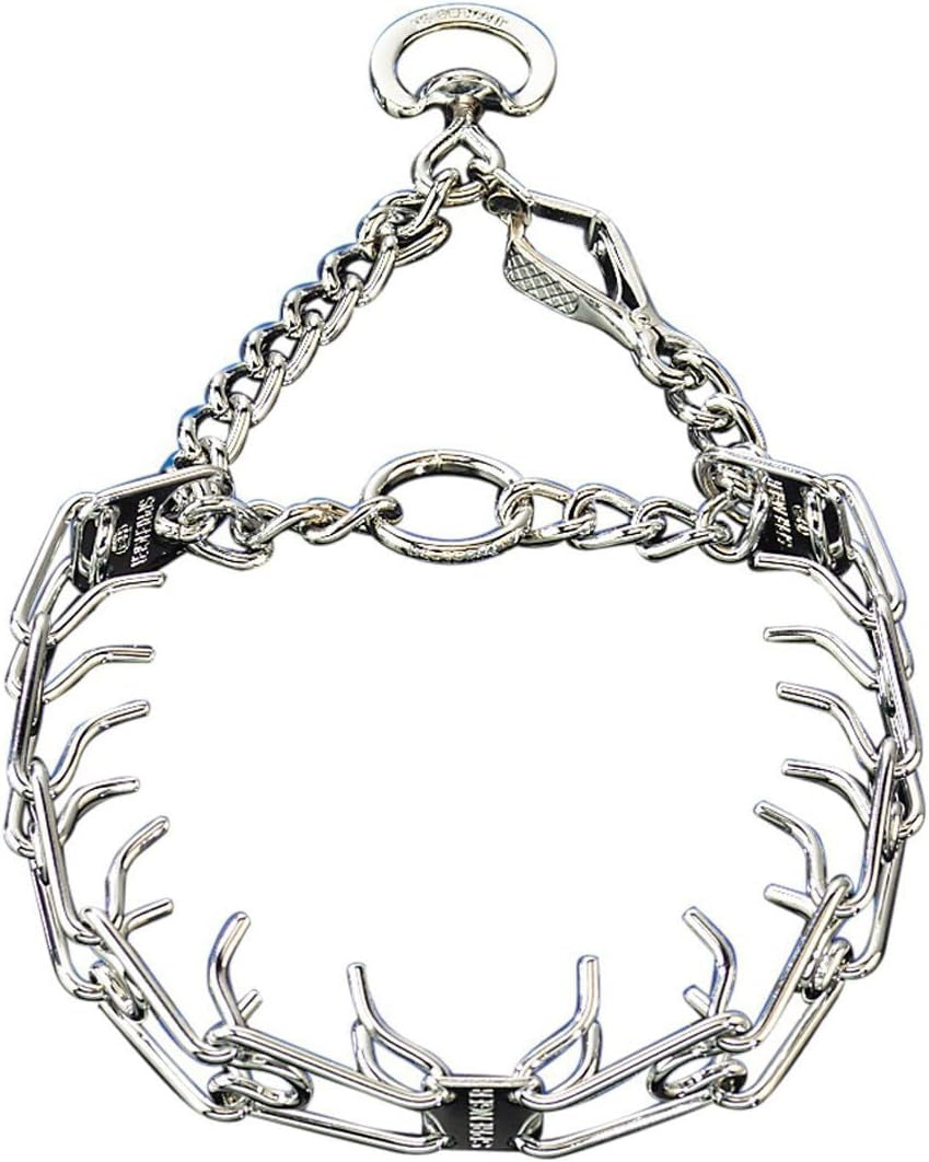 Chrome-Plated Steel Dog Training Prong Collar with Quick Release – 3 Sizes
