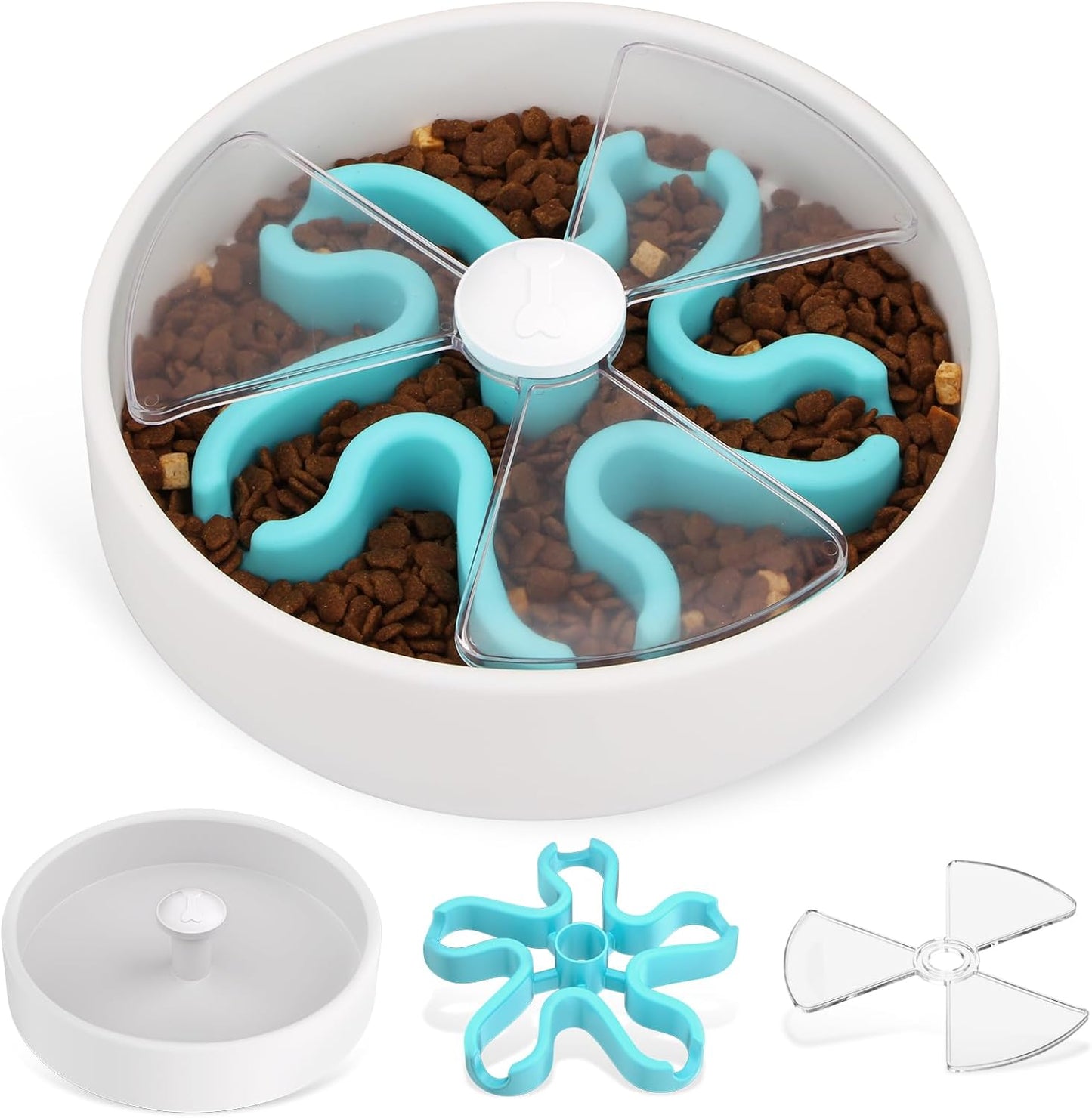 Slow Feeder Dog Bowls Maze Dog Food Puzzle Feeder For Dry Food Wet Food Raw Food Non Slip Interactive Dog Feeder For