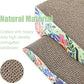2 in 1 Cat Scratcher Lounge Cardboard Pad with Detachable Toys