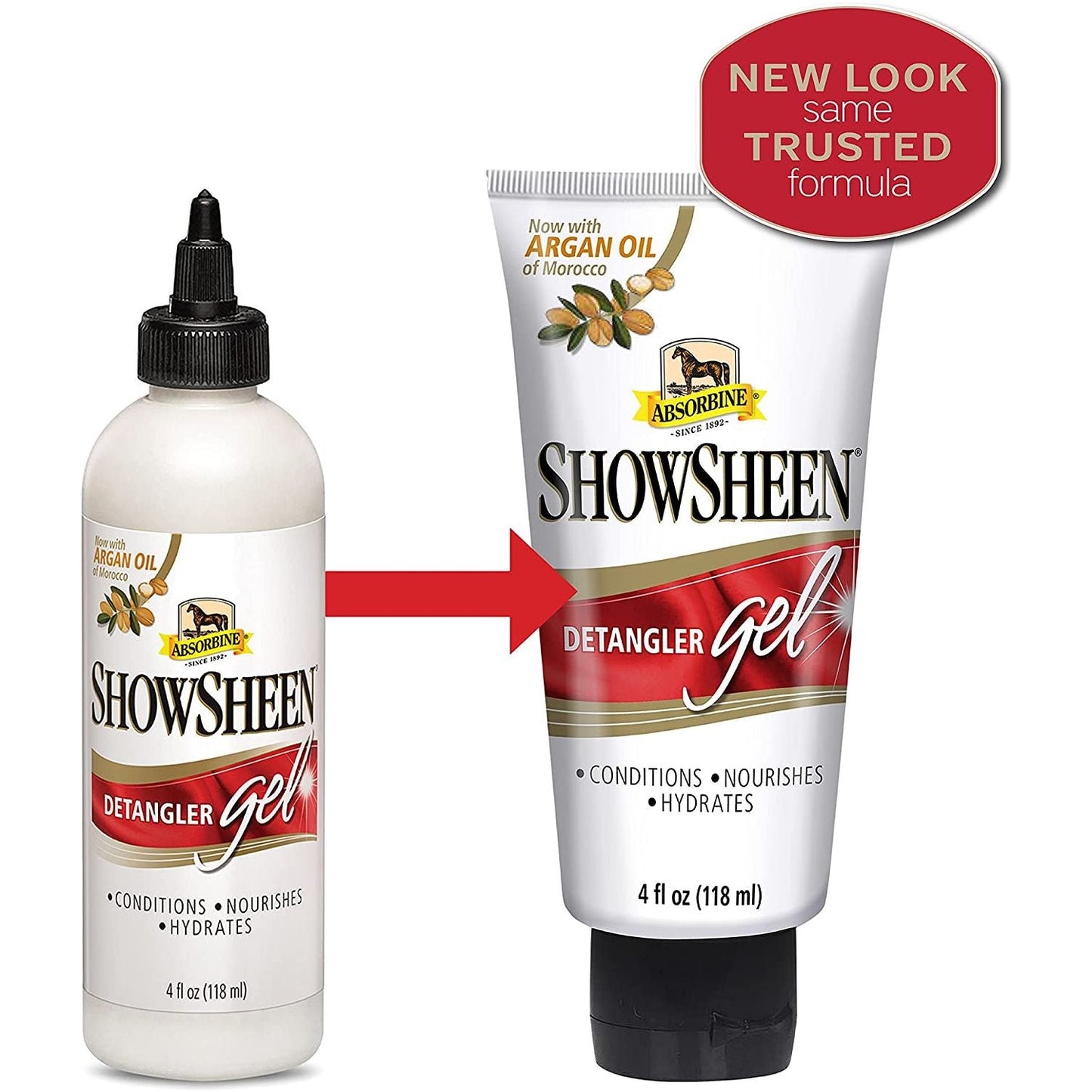 Absorbine ShowSheen Detangler Gel Mane Tail Knots 4 oz.