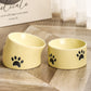 Drinking Water Neck Protection Pet Ceramic Oblique Mouth High Foot Food Basin