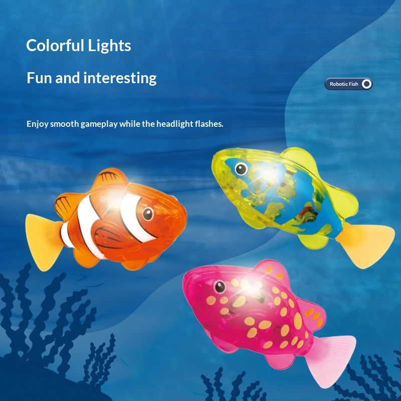 Pet Fish Simulation Light-Activated Clownfish Bathing And Splashing Toy