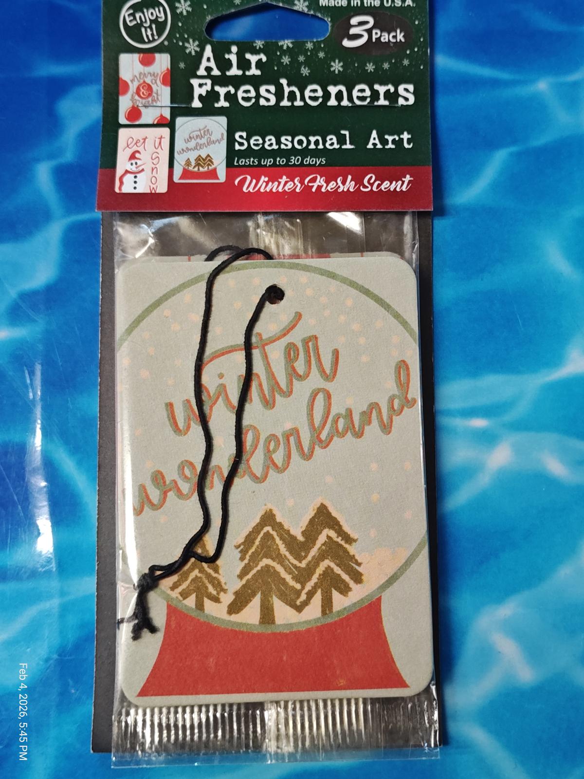 Air Fresheners 3 Pack Sweet Winter Fresh Scent – Limited Edition by PNC Family FInds