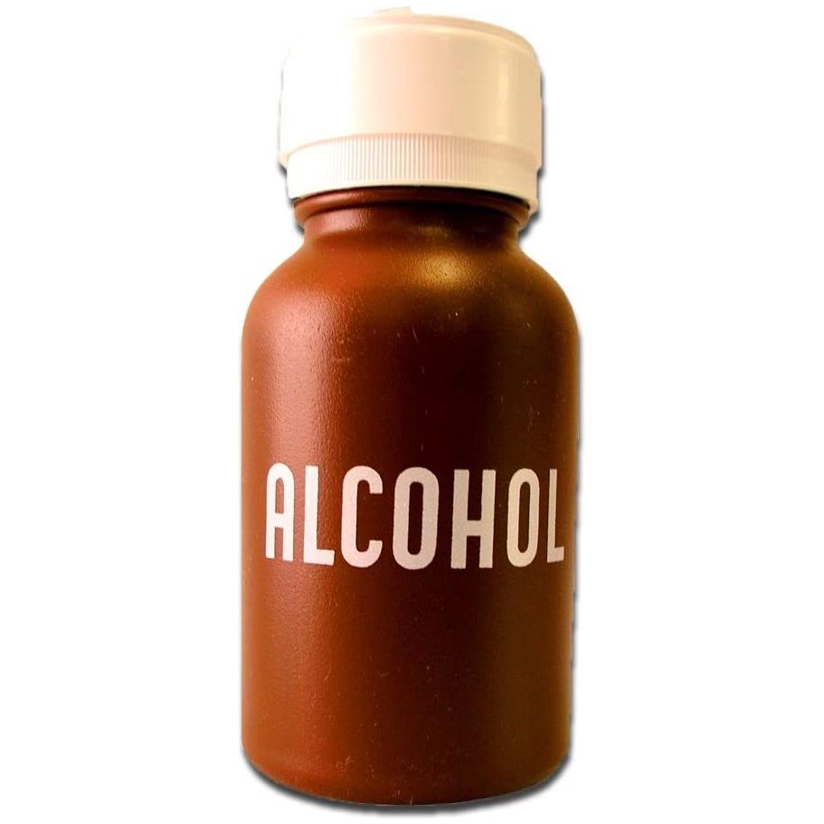Amber Alcohol Dispensing Bottle Refillable Dispenser 8oz