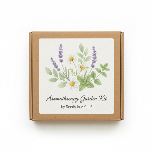 Aromatherapy Garden Kit | Lavender, Chamomile, Lemon Balm & Mint | Seeds In A Cup®